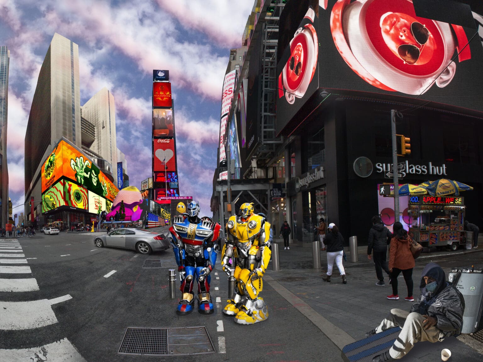 Times Square and Transformers Photograph